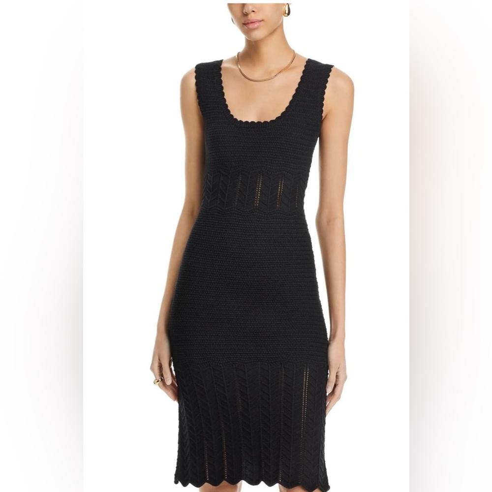 French Connection Nellis Cotton Crochet Women’s Dress Color Black Size 8